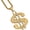 dollar B, variant on Tarien Gold Necklace Chain with Dollar Sign, 18K Gold Plated Hip Hop Chain Necklace Pendant for Men, 30inch (Rotatable,Lion Head)