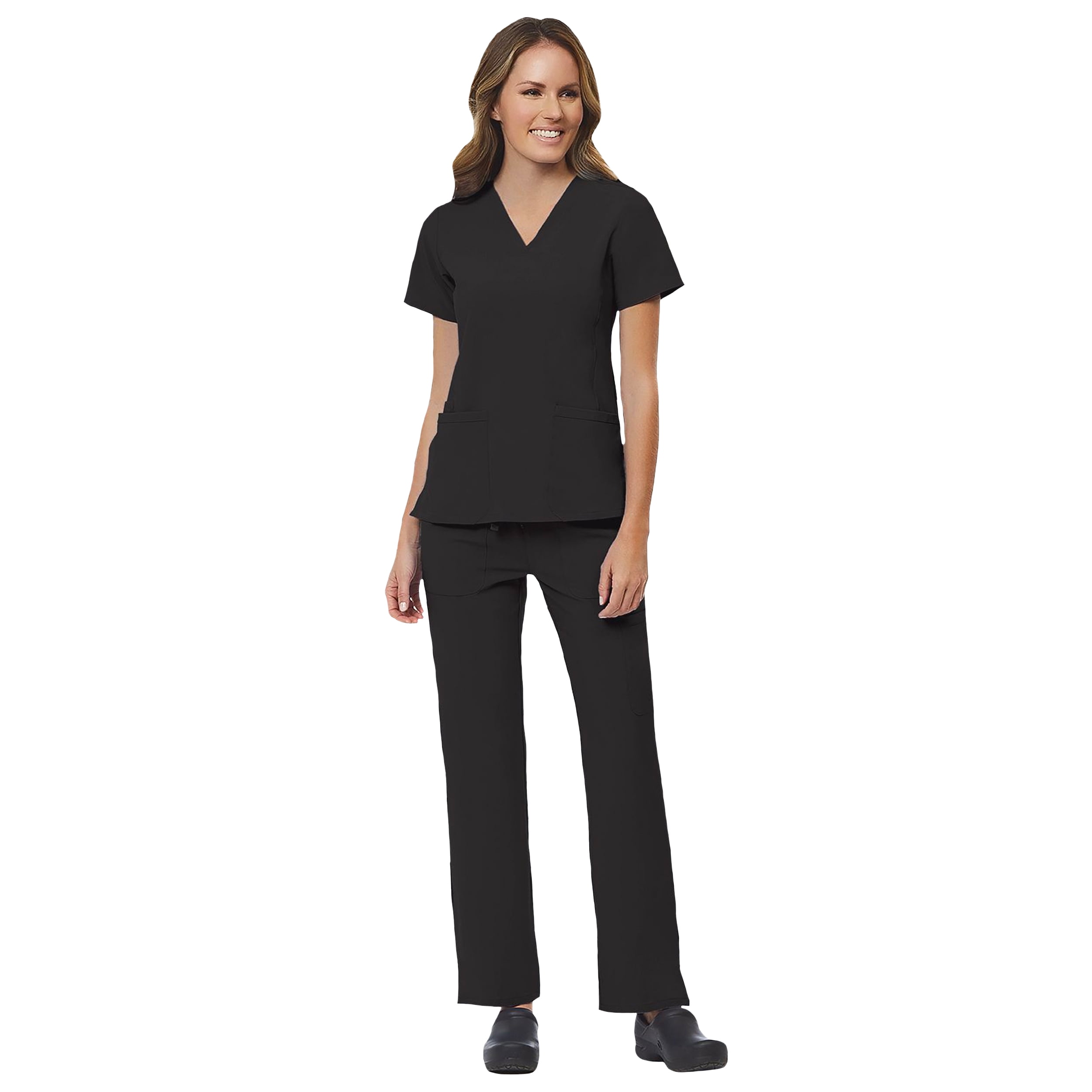 Modscrubs MOD Basic VNeck Scrub Top & Full Elastic Waistband Semi