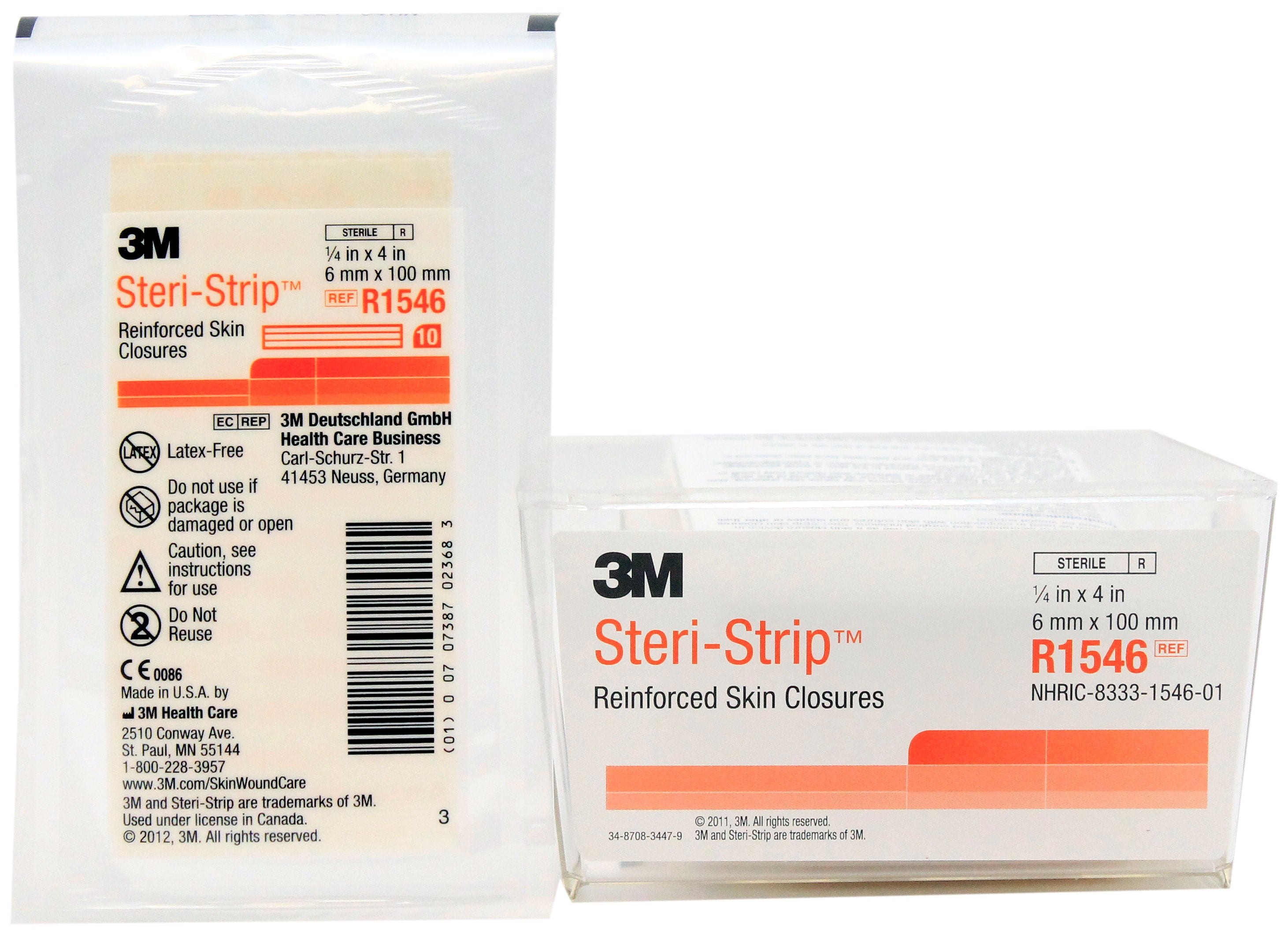 3m R1546 Steri Strip Skin Closure Strips 1 4 X 4 Box Of 50 Walmart Com