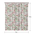 thumbnail image 5 of Multicolor Christmas Word Pattern Shower Curtain 72"x84" ,Bathroom Decorative Shower Curtains Set with 12 Hooks,Modern Waterproof Washable Shower Curtain, 5 of 6