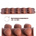 thumbnail image 6 of Silicone Molds Basdi 15-Cavity Silicone Mold Set - Peach and Shell Shapes for Chocolate and Ice | Flexible, Non-Stick, Perfect for Diy Candies and Baking Decorations, Chocolate and Ice Mold, Coffee, 6 of 7
