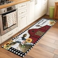 thumbnail image 2 of Runner Rug 2'x6', Farm Cow Washable Non-Slip Hallway Runner Rugs, Country Cabin Red Barn Animals Sunflowers Plaid Bedside Rugs Floor Mats Carpet Runners for Kitchen Bathroom Laundry Room, 2 of 8