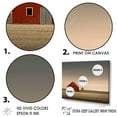 thumbnail image 3 of Designart "Minimalist Country Charm Of The Red Barn" Barn Picture Framed Wall Decor, 3 of 5