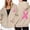 #04-Khaki, variant on Womens Oversized Zip Hoodie Pink Ribbon Feather Print Cancer Awareness Casual Long Sleeve Hooded Sweatshirt