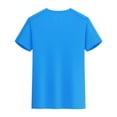 thumbnail image 3 of Elvqul Mens Workout T-Shirts Blue T Shirts Sports Short Sleeve Elastic Everyday Pullover Casual Shirts for Men Solid Color, 3 of 5