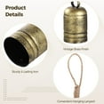 thumbnail image 3 of Vintage Brass Cowbells for Christmas Decor - Rustic Hanging Christmas Bells with Lanyard - Decorative Retro Bells for Wreaths, Front Door, Christmas Tree & Festive Home Decor, 3 of 6