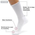 thumbnail image 2 of Jtbuh XLY Women's and Men's 3-8 Pairs Athletic Cushion Crew Socks Multi, 2 of 5