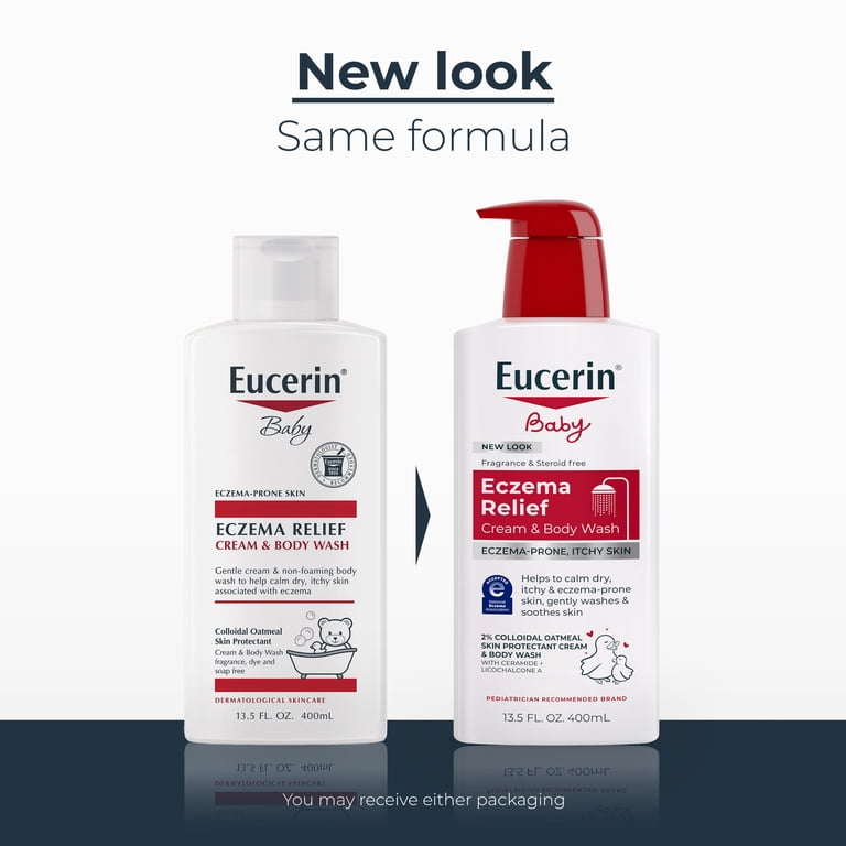 l carnitine eczema Eucerin Baby Eczema Relief, Fragrance Free, Cream Body Wash, 13.5 fl oz  Bottle
