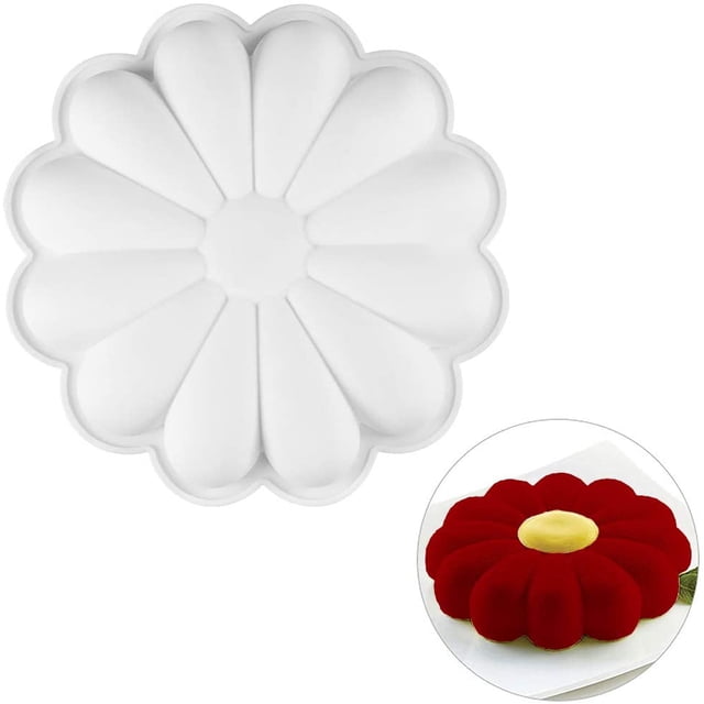 Molde de pastel de flores de silicona | Molde de silicona antiadherente para hornear | perfecto para postres de mousse, gelatina, chocolate, dulces | Imprescindible para tu juego de hornear. Fokelyi WMZL-1691
