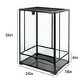 thumbnail image 4 of REPTI-ZOO 55 Gallon Reptile Glass Terrarium Extra-tall 24" x 18" x 36", 4 of 6