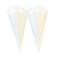 thumbnail image 1 of 50 unidades de envoltorios de flores secas con forma de corazón, papel de encaje, para ramos pequeños, tubo de envoltura de flores (blanco), 1 of 5
