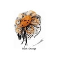 thumbnail image 2 of Minnieouse Vintage Women Plume Fascinator Mesh Velo Clip Horquilla Flor Headwear Club Caballo Carreras Eventos Iglesia Negro + naranja Type3 NO3, 2 of 6