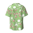 thumbnail image 5 of Uemuo Cute Frog2 Pattern Cotton Linen Short Sleeve Shirts,Casual Lightweight Button Down Shirts,Vacation Beach Summer Tops-4X-Large, 5 of 7