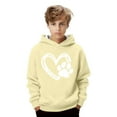 thumbnail image 4 of shqvo Girls Valentine's Day Party Hoodie, Cute Heart Print Long Sleeve Hooded Pullover for Kids 3-14Y, 4 of 5