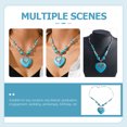 thumbnail image 4 of Collier Turquoise Pendentif Cœur Collier Turquoise Bijoux pour Femmes et Filles, 4 of 8