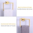 thumbnail image 3 of Brushed Gold Towel Bar Wall Mounted Bathroom Towel Bar, 3 of 5