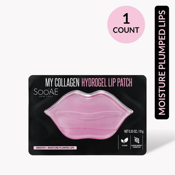 Soo'AE My Collagen Hydrogel Lip Patch, Soothes   Moistures, 0.35 oz
