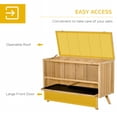 thumbnail image 4 of PawHut 47" Rabbit Hutch Indoor, Elevated Bunny Cage with Tray Top Access, 4 of 10
