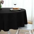 thumbnail image 5 of FOLINS&HOME Black Round 60 inch Tablecloth - Waterproof & Wrinkle Free Heavy Duty Washable Polyester Table Cloths for Party, Banquet, Dining - Circle/Circular, 5 of 8
