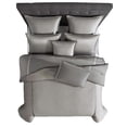 thumbnail image 3 of Loi 8pc King Comforter Set with Pillows, Shams, Reversible Gray Silver, 3 of 6