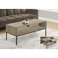 thumbnail image 1 of Monarch Specialties  Table Basse, 42" L, Rectangulaire, Cocktail, Toit Relevable, Taupe Foncé, Métal Noir, Contemporain, Moderne, 1 of 7