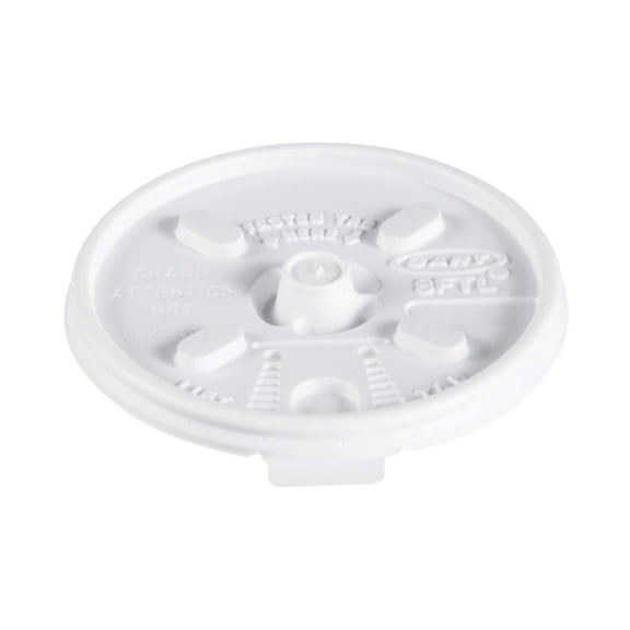 Dart Lock & Lift Drinking Cup Lid for 8 oz Cups, Polystyrene, Clear, 100 Ct