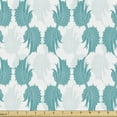 thumbnail image 1 of Floral Fabric by the Yard, Orient Illustration of Traditional Style Flowers, Decorative Upholstery Fabric for Chairs & Home Accents, Seafoam White by Ambesonne, 1 of 5