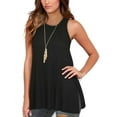 thumbnail image 5 of Tank Tops for Women Summer Loose Tunic Tops Side Split Blouses Active Relax Fit Crew Neck Sleeveless Lounge T-Shirts, 5 of 7