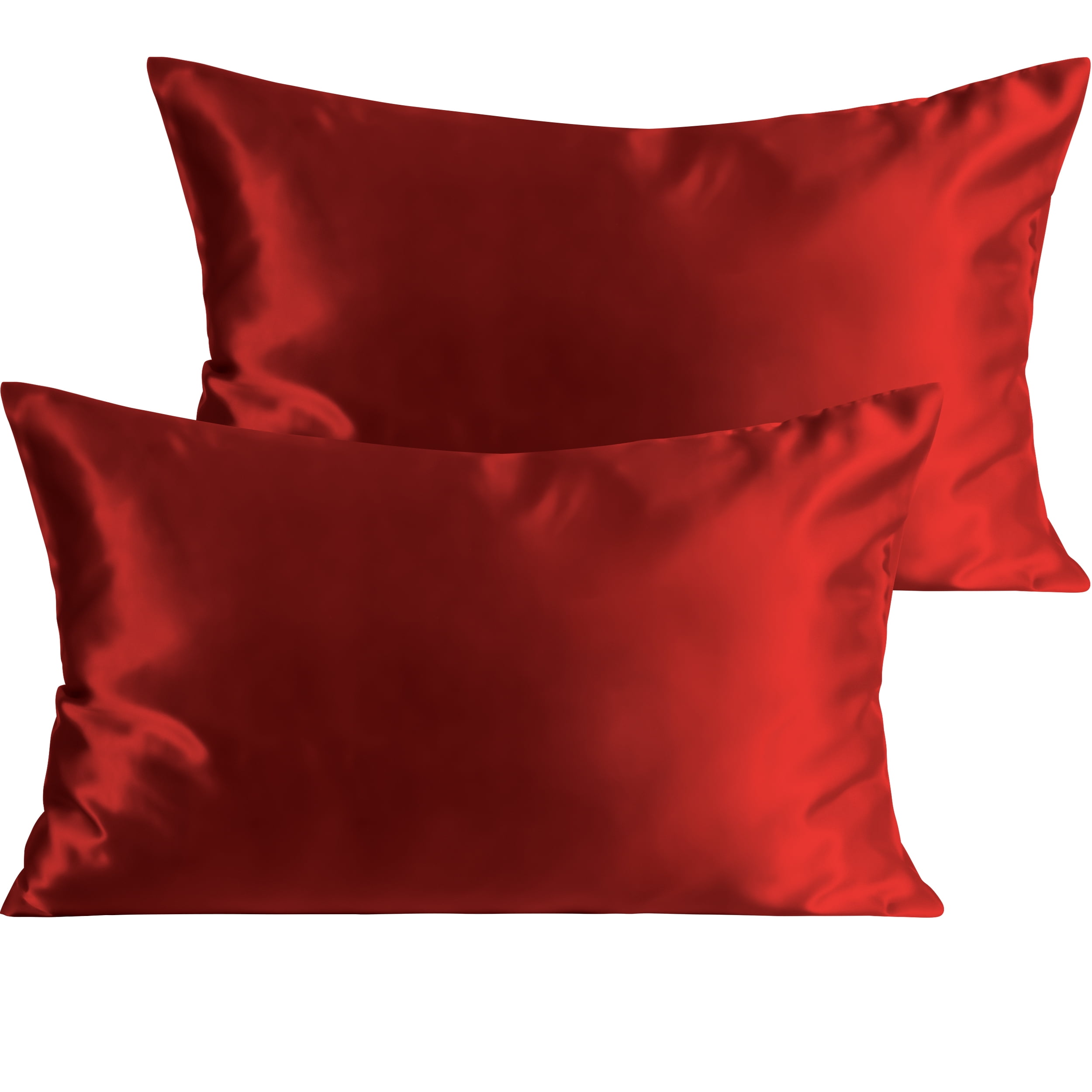 ORGANICTUNE 2 Pack Silky Satin Standard Pillowcases for Hair and Skin