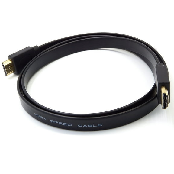 Full HD Short HDMI Male to Male Plug Flat Cable Cord for Audio Video HDTV 100cm
