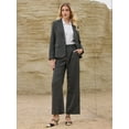 thumbnail image 2 of DARING DIVA Women's Houndstooth Plaid Blazer Business Suit Jacket S Black Grey, 2 of 6