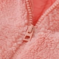 thumbnail image 5 of Eltusu Girls Fleece Jackets, Mid-weight Zip up Stand-up Collar Thermal Winter Outerwear Pink Size 3-16 T, 5 of 5
