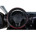 thumbnail image 3 of Auto Drive 1Piece Car Steering Wheel Cover Leather Sports Red - Universal Fit, 23SWC230, 3 of 8