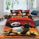 thumbnail image 2 of Kung Fu Panda Conjunto de sábanas temático, trío de piezas, cómodo y amigable con la piel, diseño único, regalo de decoración para el hogar para familiares, amigos y fans, 90 cm * 190 cm, 2 of 6