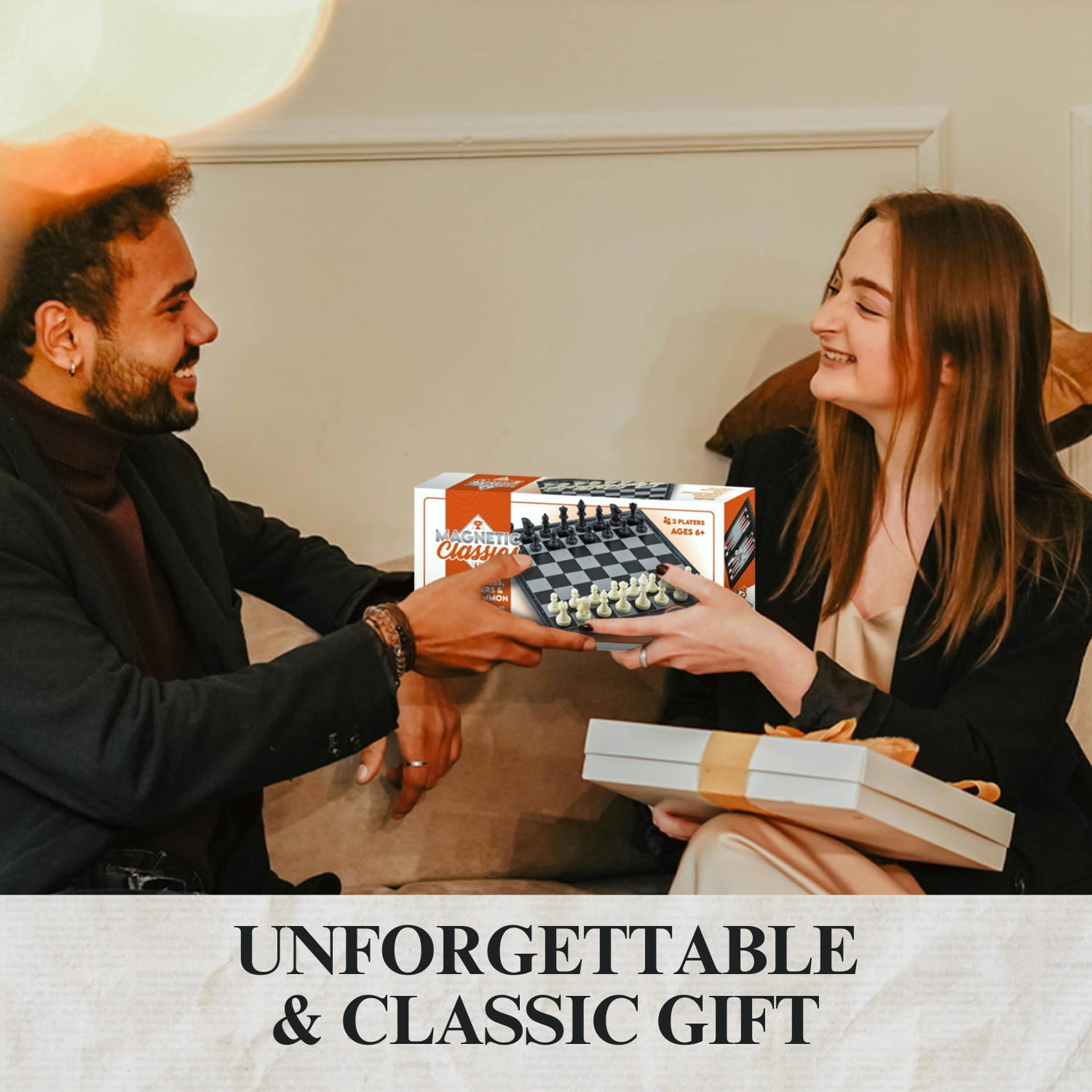 Tradeopia Magnetic Classics – 12 Inch Magnetic 3 in 1 Chess, Checkers & Backgammon Classic Game