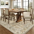 thumbnail image 5 of BERTHMEER 8'x10' Large Taupe Vintage Oriental Traditional Floral Area Rugs for Living Room Bedroom Dining Room Farmhouse Machine Washable Non-slip, 5 of 7