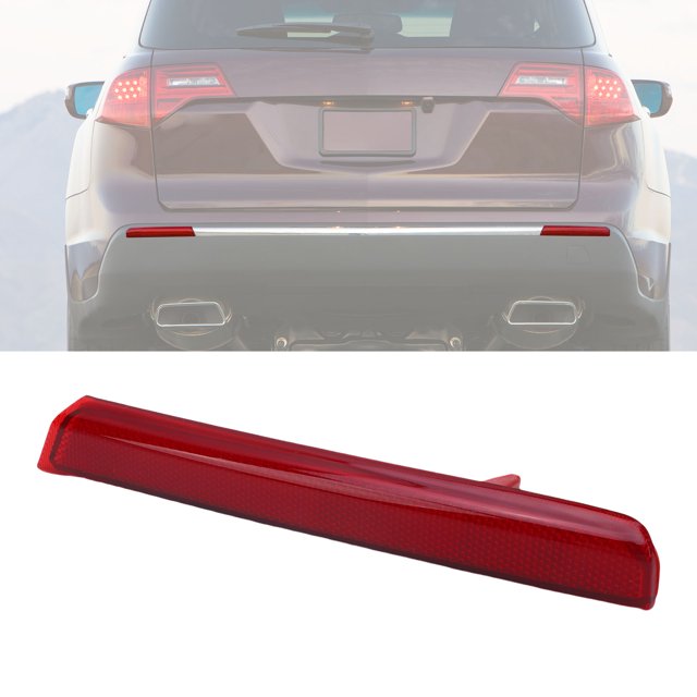Red Rear Side Bumper Reflector for MDX 2010-2013 ABS Construction, Enhanced Safety, Easy Installation with Standard Fitment, Buckle