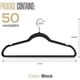 thumbnail image 2 of Percha de ropa de terciopelo Premium negra de 45cm 50 Uds., 2 of 8