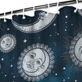 thumbnail image 4 of Gothic Shower Curtain - Dark Celestial Moon & Star Print, Mystical Cosmic Theme Bath Decor, Waterproof Polyester, 36"Wx72"L, Goth Aesthetic Gift, 4 of 5