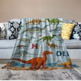 thumbnail image 2 of ARISTURING  Dinosaur Alphabet Blanket Lightweight Flannel Throw Blanket Gifts for Girls in All Season -Gifts for Dinosaur Lovers-Blanket for Bed/Couch/Sofa for Kids/Children, 2 of 6