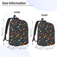 thumbnail image 2 of Wukai Vintage Records Durable Canvas Laptop Backpack,Adjustable Shoulder Straps,Water-Resistant,Large Capacity,Stylish Design, Fits 15-17in Laptops,Unisex for School,Office,Travel-Small, 2 of 5