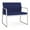 House Cobalt, variant on Gansett Reception Waiting Room Bariatric Chair / Silver Steel / Navy Blue