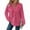 Hot Pink #054, variant on Mohiass Hoodies for Women Trendy Waffle Knit Button Oversized Sweatshirt Hooded Loose Fit V Neck Long Sleeve Fall Clothes Beige M