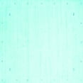 thumbnail image 1 of Ahgly Company Indoor Square Solid Turquoise Blue Modern Area Rugs, 3' Square, 1 of 4