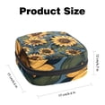 thumbnail image 2 of 1Pc Cute Period Bag Menstrual Cup Pouch, Large Storage Bag Sanitary Purse for Sanitary Napkin Pads, Sunflower Flower Pattern Pads Organizer for Girls Women, 2 of 6