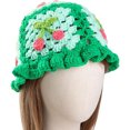 thumbnail image 5 of Gorro de punto para mujer, gorro de gorros florales hechos a mano, gorro de punto, gorros de punto, gorro de verano hecho a mano, gorros florales para mujer, 5 of 5