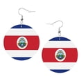 thumbnail image 6 of Flag Of Costa Rica Dangle Round Lightweight Drop Circle Earrings For Women, 6 of 6