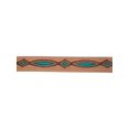 thumbnail image 2 of CTM®  Oil Tanned Leather Belt with Embossed Turquoise Accents (Men's), 2 of 3