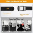 thumbnail image 3 of Ratchet Belt for Men – 1 3/8" Nylon Web Click Belt with Slide Buckle, Adjustable No-Hole for Casual, EDC, Workwear, 3 of 7