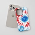 thumbnail image 3 of Patriotic Tie-Dye Swirl For All iPhone Series Tough Phone Case Red White Blue, 3 of 7